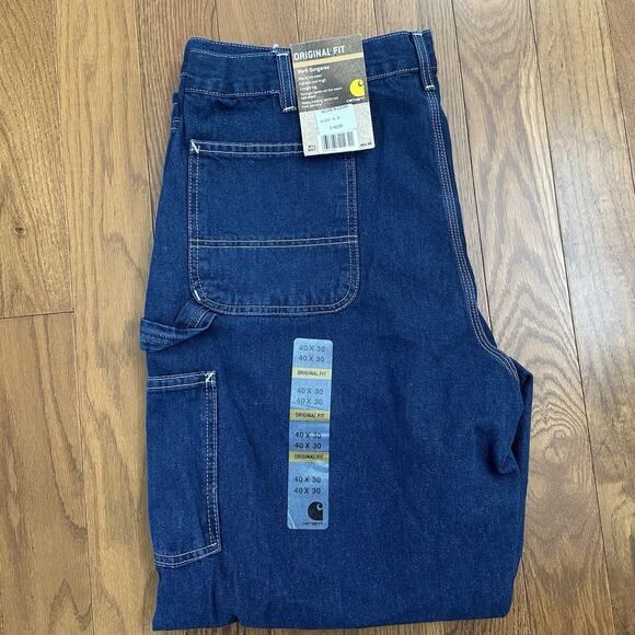Men's Carhartt Loose Original Dungaree Fit Carpenter Pants B13-DST 40×30 NWT - Picture 1 of 8